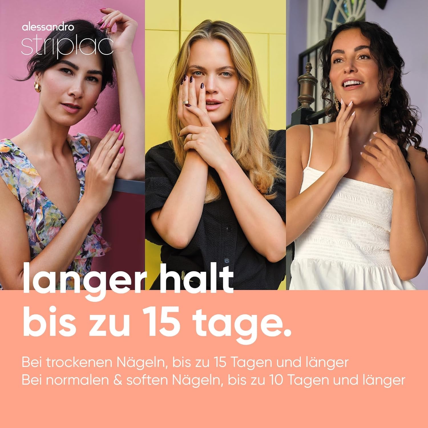 alessandro Striplac UV Top Coat Rosé – Strahlende, kratzfeste Nägel bis zu 15 Tage – Mit oder ohne Farbe verwendbar – Sanfte Entfernungstechnologie – Vegan – Pink, Transparent, 6,5 ml