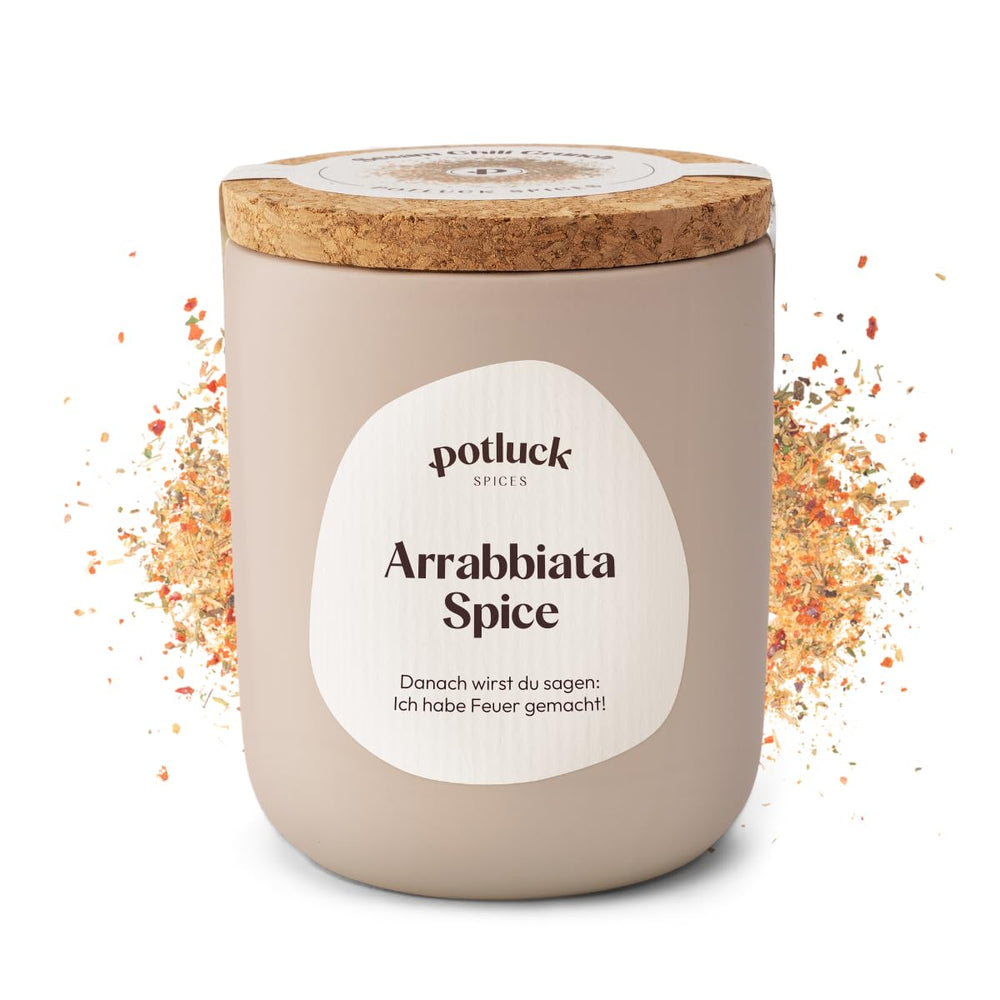 Potluck | Pasta und Pizza Kräuter | Gewürzzubereitung im Keramiktopf | 40g | Vegan, glutenfrei und mit natürlichen Zutaten