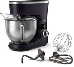 Philips 7000 Series Küchenmaschine - 5,5 Liter, 1000 Watt, 8 Geschwindigkeitsstufen, Proknead Technologie, Rezepte, LED Smart Timer, Knethaken, Schneebesen Und Rührbesen (HR7962/01) Mama si Copilul Naty Shop