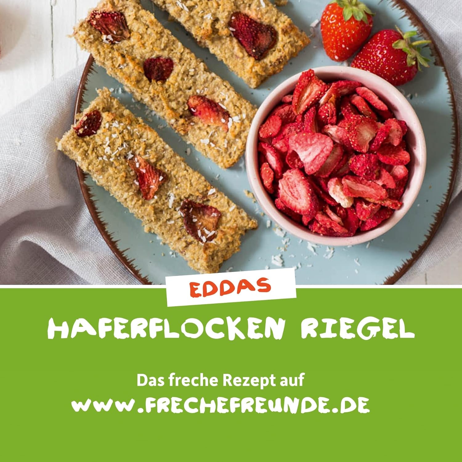 FRECHE FREUNDE Bio-Erdbeer-Fruchtchips, gefriergetrocknete Fruchtchips, natürliche geschnittene Trockenfrüchte ohne Zuckerzusatz, vegan, laktosefrei, glutenfrei, 12er-Pack (12 x 12 g)