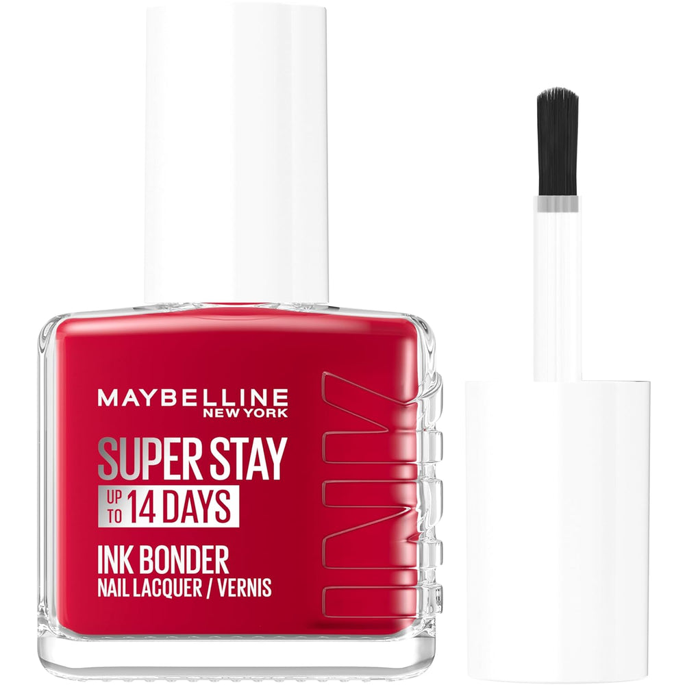 Maybelline New York Super Stay Ink Bonder 006 Deep Red – langanhaltender Nagellack für starke Nägel und intensive Farbe, 12,3 ml