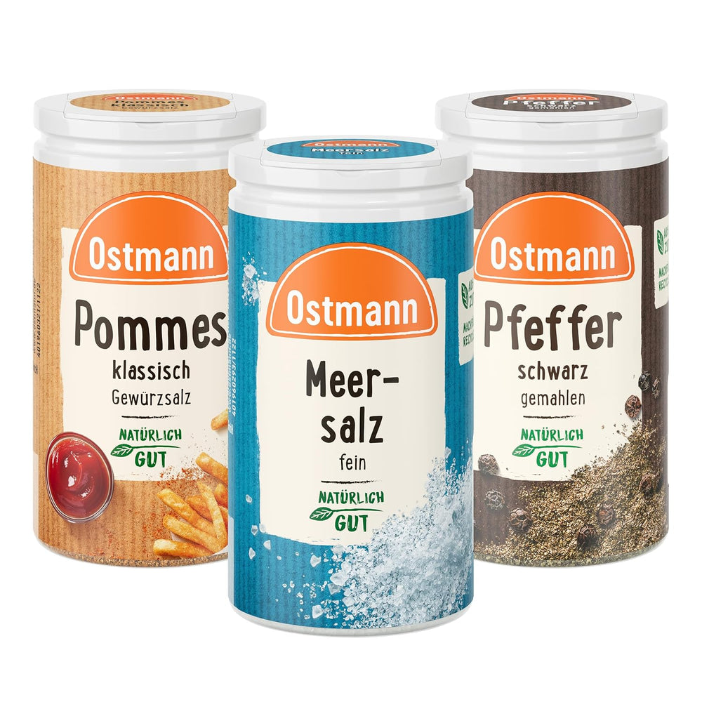 Ostmann Gewürze - gefülltes Gewürzregal mit 21 Gewürzdosen | Set aus Gewürzen, Kräutern, Gewürzmischungen | zum Aufhängen | für die Schranktür | Isst: 1 Stück