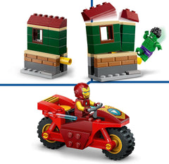 LEGO Marvel Iron Man mit Fahrrad und Hulk, Superhelden-Bauspielzeug für Kinder, Sammelset mit Fahrrad und Minifiguren, Geschenk für Mädchen und Jungen ab 4 Jahren 76287 Bausets Besuchen Sie den LEGO-Store