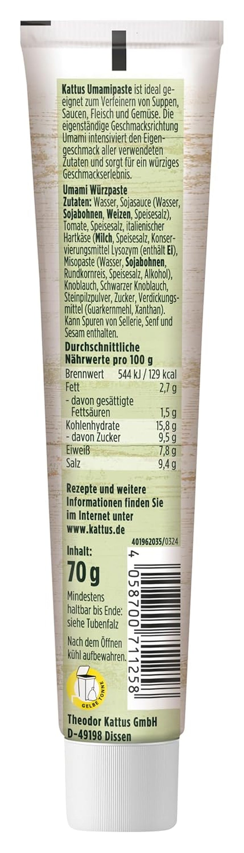 - Umamipaste | Universelle Würzpaste | Intensiviert den Eigengeschmack der Zutat | 70 g in der wiederverschließbaren Tube