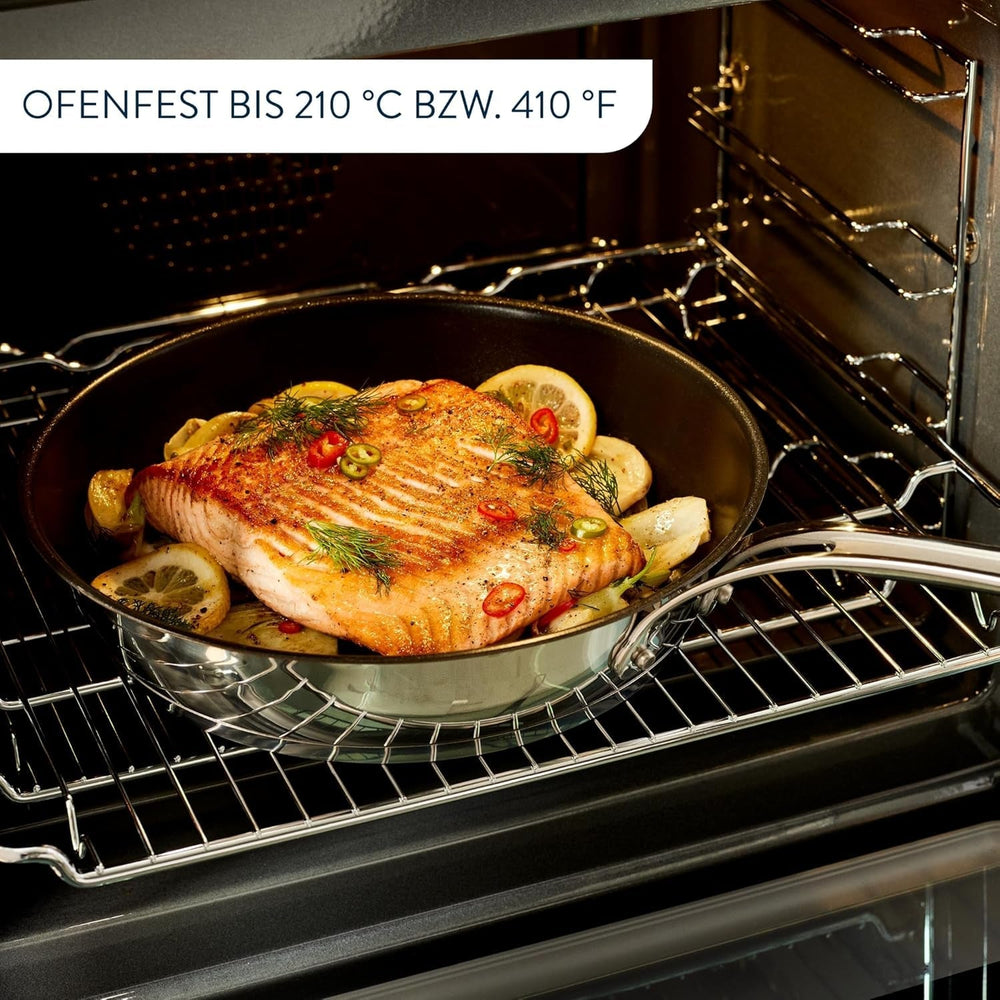 Tefal Jamie Oliver Cook'S Classics, Antihaftbeschichtung, induktionsgeeignet, ofenfest, Edelstahl, genieteter Griff. Töpfe und Pfannen Naty Shop