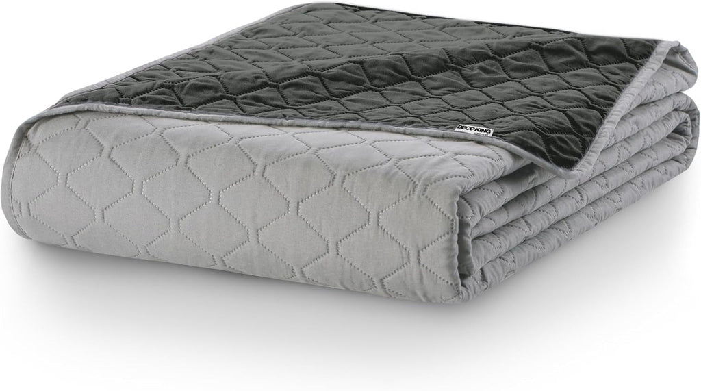 Decoking Cuvertură de pat 200 X 220 Cm Grafit Antracit Gri Argint Cuvertură de pat cu două fețe ușor de întreținut Axel Paturi si Cuverturi Besuche den DecoKing-Store