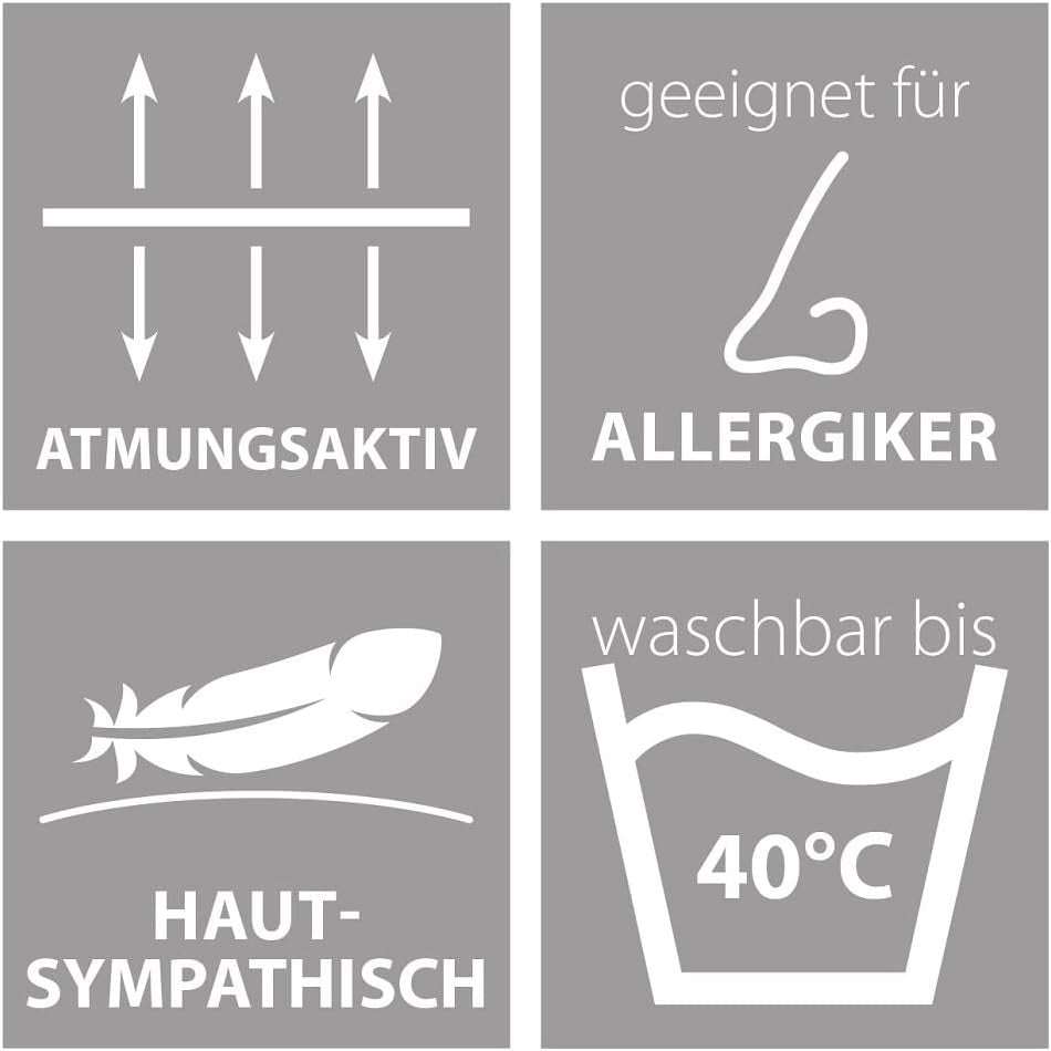 Traumnacht Green Bettwäsche-Set – Ganzjahresdecke 135 x 200 cm + Kissen 80 x 80 cm, langlebig mit Mikrofaserbezug, hergestellt nach deutschem Qualitätsstandard. Bettdecken und Steppdecken Naty Shop