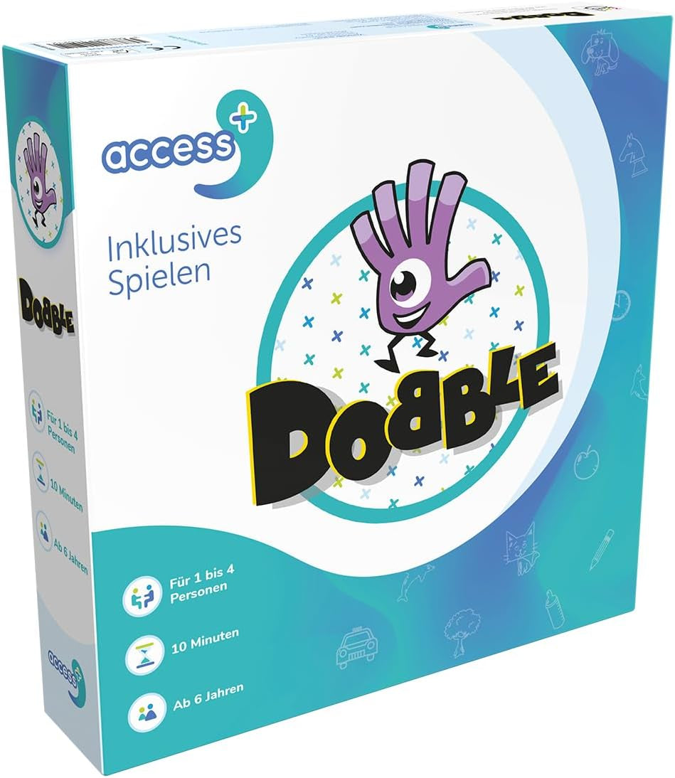 Dobble Bundesliga, Familienspiel, Kartenspiel, 2-8 Spieler, ab 6 Jahren, 15 Minuten, deutsch