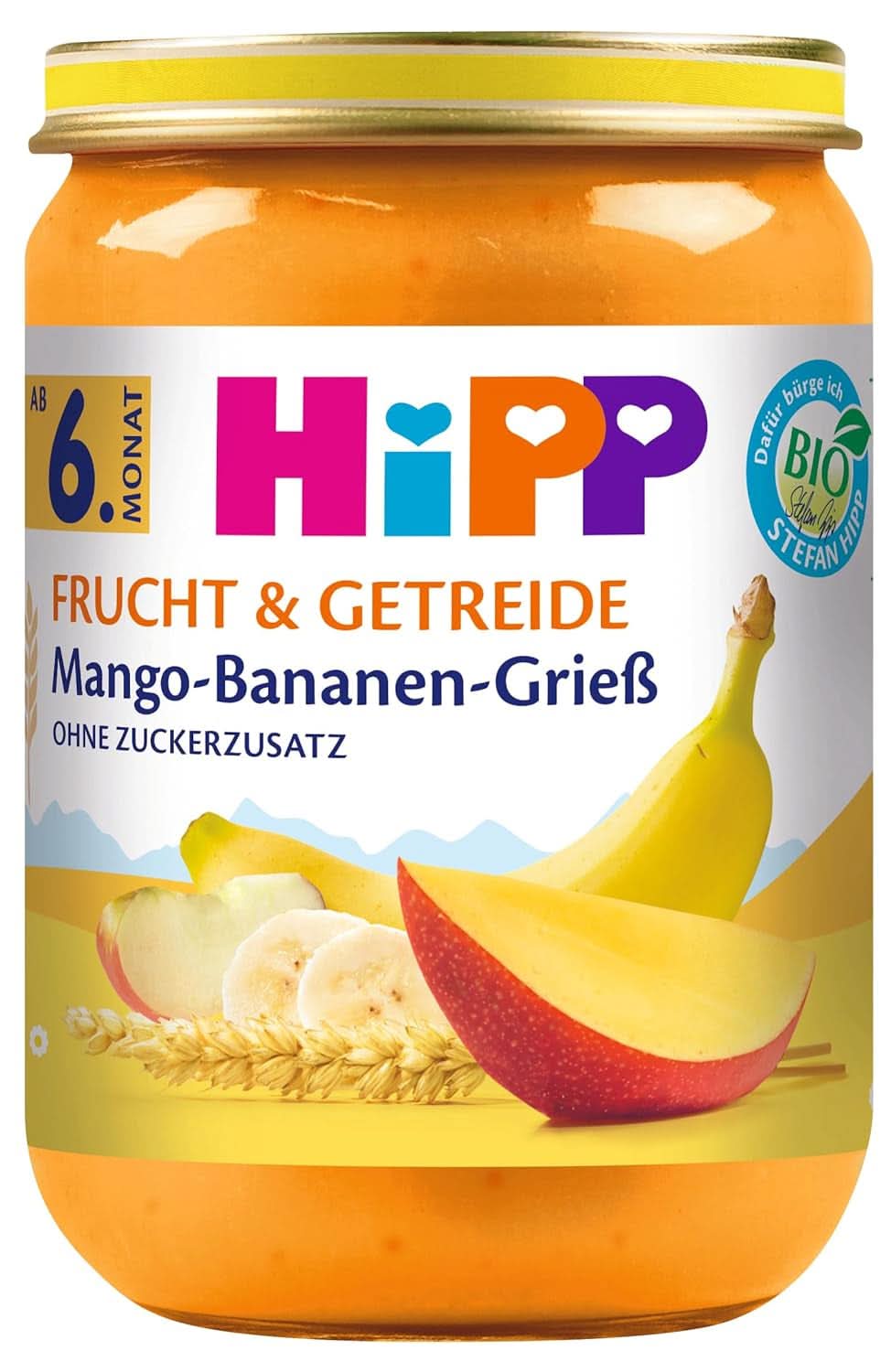 Hipp Birnen-Banane mit Keksen, 6er Pack (6 x 190 Gramm) Mutter und Kind Naty Shop 6 x 190 Gramm Mango-Bananen-Grieß