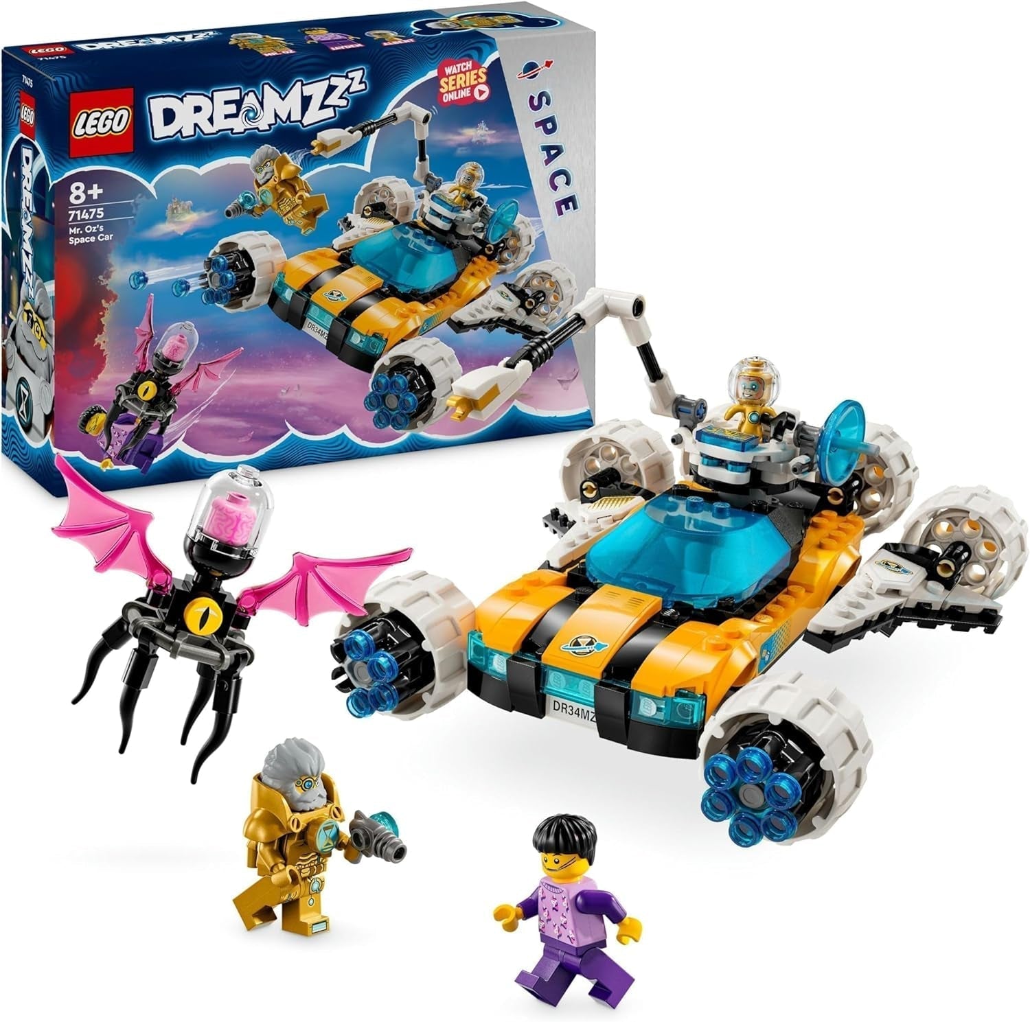 LEGO Dreamzzz 2-in-1-Spielzeugauto oder Space-Shuttle-Set „Mr. Oz‘ Weltraum-Buggy“ enthält Mr. Oz, Albert und Jayden als Minifiguren, Weltraumgeschenk für Kinder ab 8 Jahren, 71475 Bausets Besuchen Sie den LEGO-Store Single