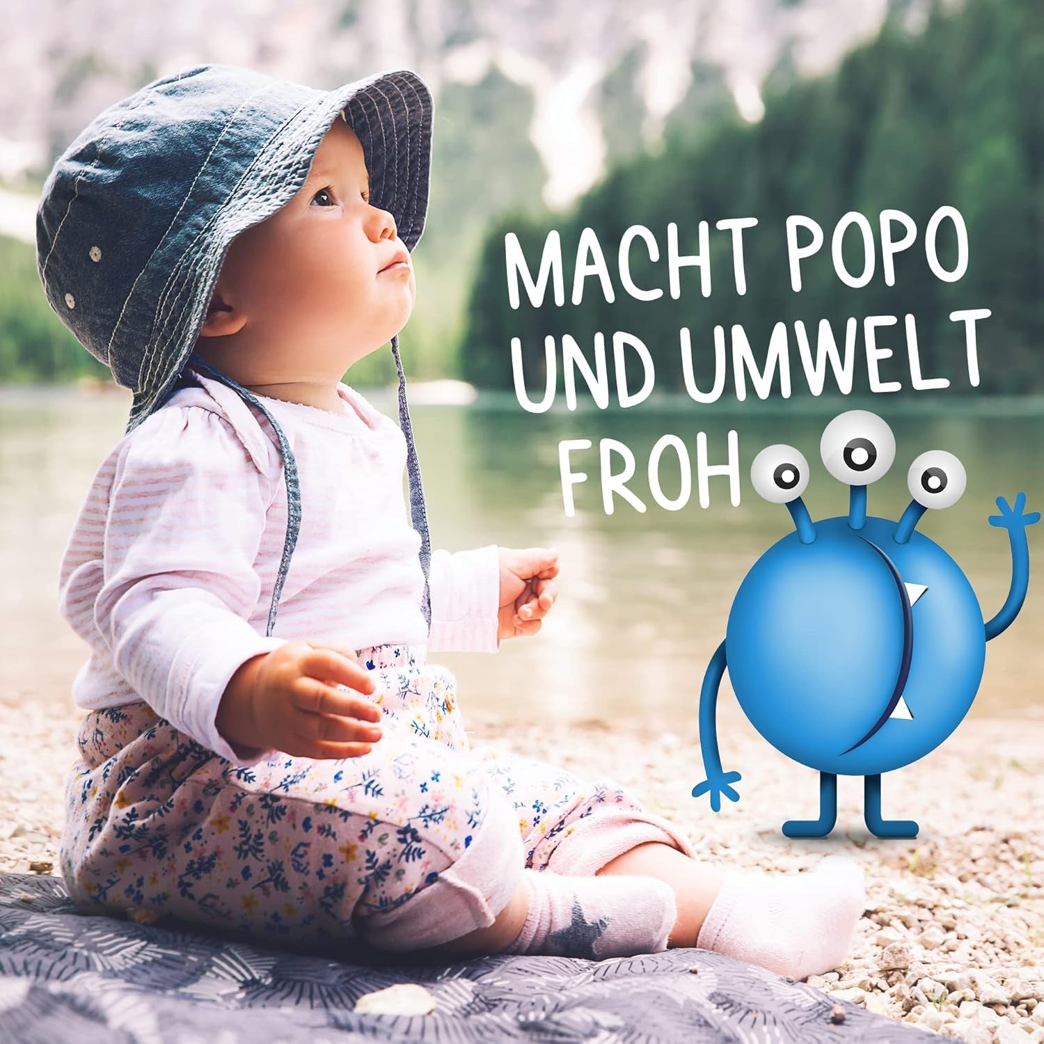 PopoLino Baby-Schaumstoff mit weicher Unterseite anstelle nasser Babytücher. Veganer und natürlicher kosmetischer Reinigungsschaum! Poschaum mit Aloe Vera, Hamamelis, Bergamotte und Vitamin E. Macht Po und Umwelt glücklich.
