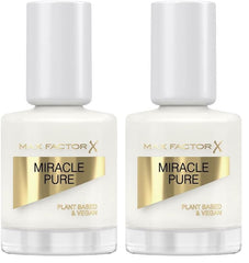 Max Factor Miracle Pure Nagellack, 155 Kokosmilch, vegan, langlebig, schnell trocknend, 12 ml (2er-Pack)