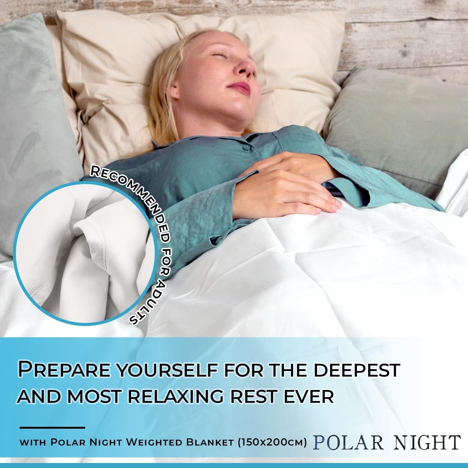 Pătură ponderată pentru adulți 150 X 200 Cm, 7Kg - Pătură ponderată pentru somn profund, pătură grea, pătură de terapie din bumbac 100%, pătură relaxantă Oeko-Tex® 100 Standard plapumă Paturi si Cuverturi Polar Night