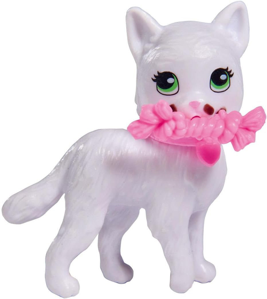 Simba 105733489 - Steffi Love Kitty Love, Puppe in einem modischen Outfit mit süßer Katze mit Essen um den Mund, mit viel Zubehör