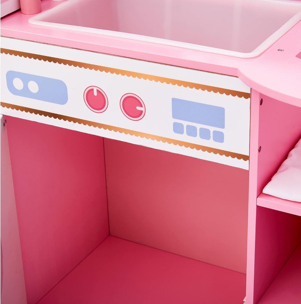 Olivia's Little World Teamson Kids Păpuși din lemn, 45 cm, cu două fețe, pentru copii TD-11460W
