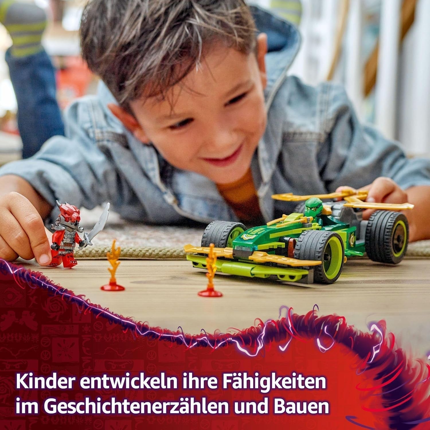 LEGO NINJAGO Lloyd's Action Speedster – Spielzeugbauauto mit 2 Minifiguren zum Rollenspiel, Bauspielzeugauto für Kinder – Geschenk für Jungen und Mädchen ab 7 Jahren 71828 Bausets Besuchen Sie den LEGO-Store