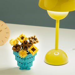Plus-Plus 5163 Geniales Konstruktionsspielzeug, Sonnenblumen von Vincent Van Gogh, Inspired-Edition, Kreativ-Bausteine ​​​​Tube, 350 Teile, Sunflowers