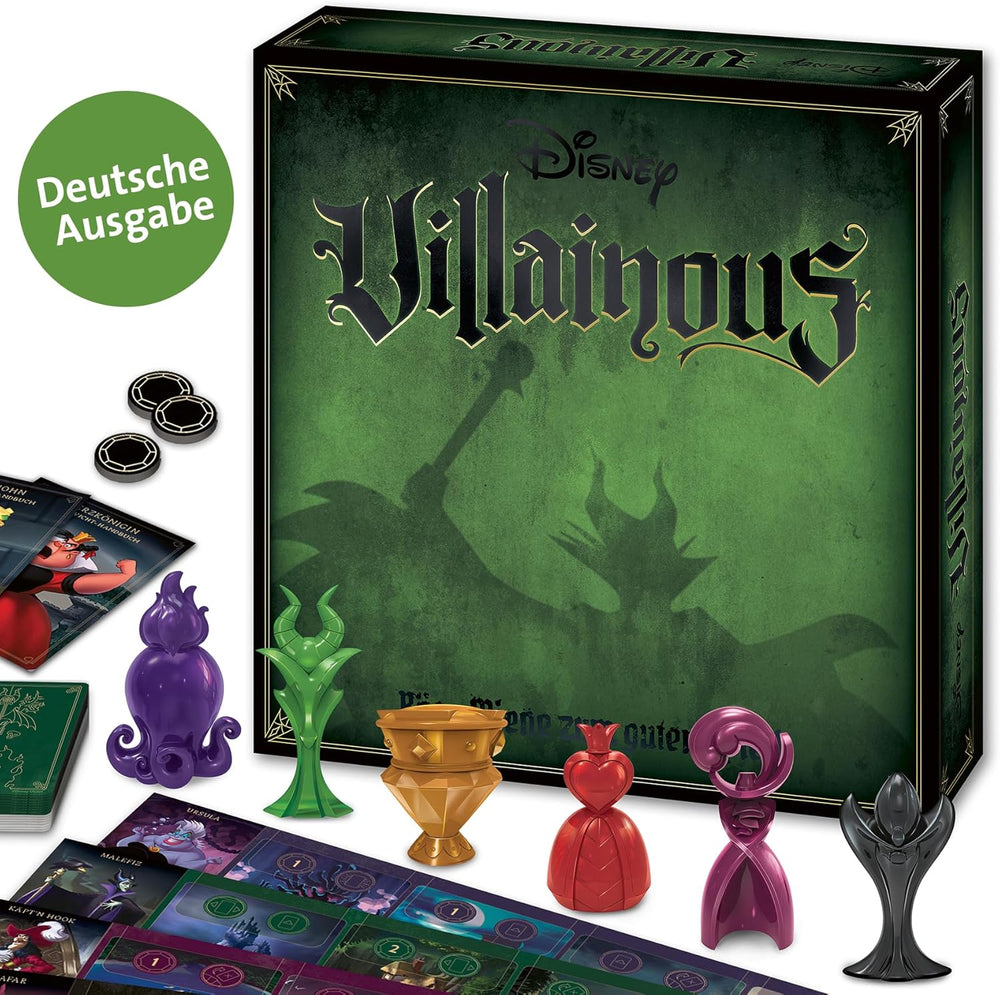 Ravensburger Familienspiel Disney Villainous, Brettspiel für Kinder und Erwachsene, 2–6 Spieler, Gesellschaftsspiel ab 10 Jahren mit Disney Villains