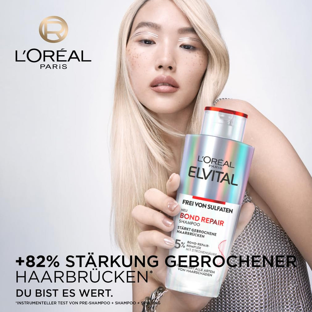 L'Oréal Paris Elvital Bond Repair Shampoo, sanfter Reiniger für die Haarreparatur L'Oréal Dusche und Bad