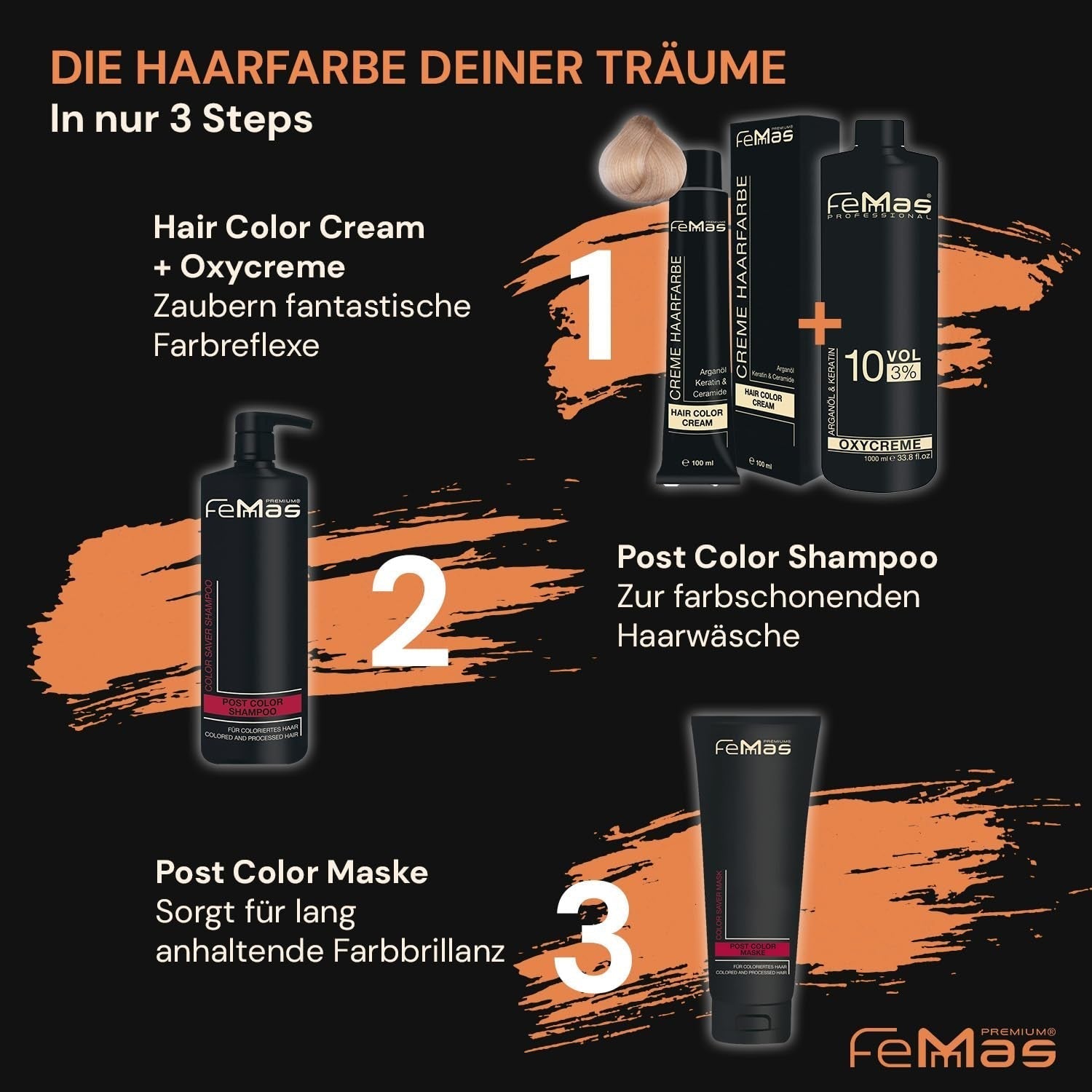 FemMas Oxycreme in 6% 1000 ml I Agent oxidant pentru colorarea și vopsirea părului I Aplicare ușoară și fixare optimă I Dezvoltator pentru rezultate uniforme în calitate de salon I Dezvoltator pentru colorarea părului Vopsea pentru par Naty Shop