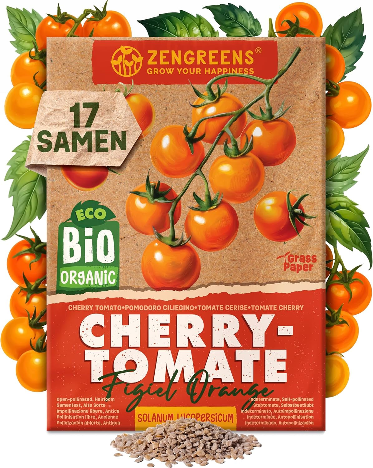 Bio-Tomatensamen im 10er-Set – 10 Tomatensamen für den einfachen Anbau im Garten, Balkon oder Hochbeet – Pflanzensamen – Setzlinge