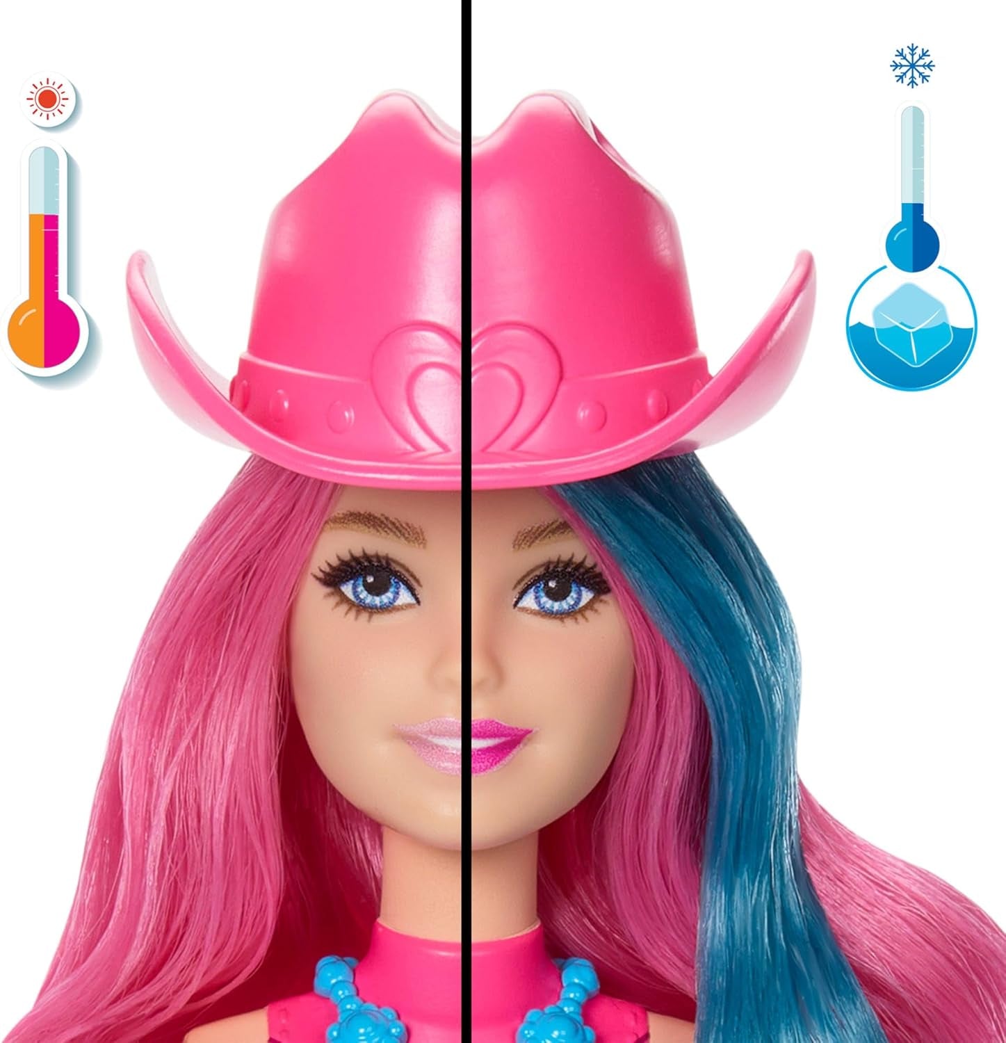 Barbie Color Reveal Fashion Doll și accesorii cu 6 surprize, seria Disco Star cu strălucire metalică și top cu schimbare de culoare (stilurile pot varia), JCP01 Papusi Naty Shop