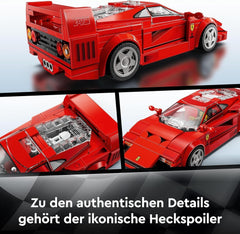 LEGO Speed Champions Ferrari F40 Supersportwagen, Spielset mit baubarem Spielzeugauto und Minifiguren-Fahrer, Sammelbauset für Kinder, Geschenk für Jungen und Mädchen 76934 Bausets Besuchen Sie den LEGO-Store