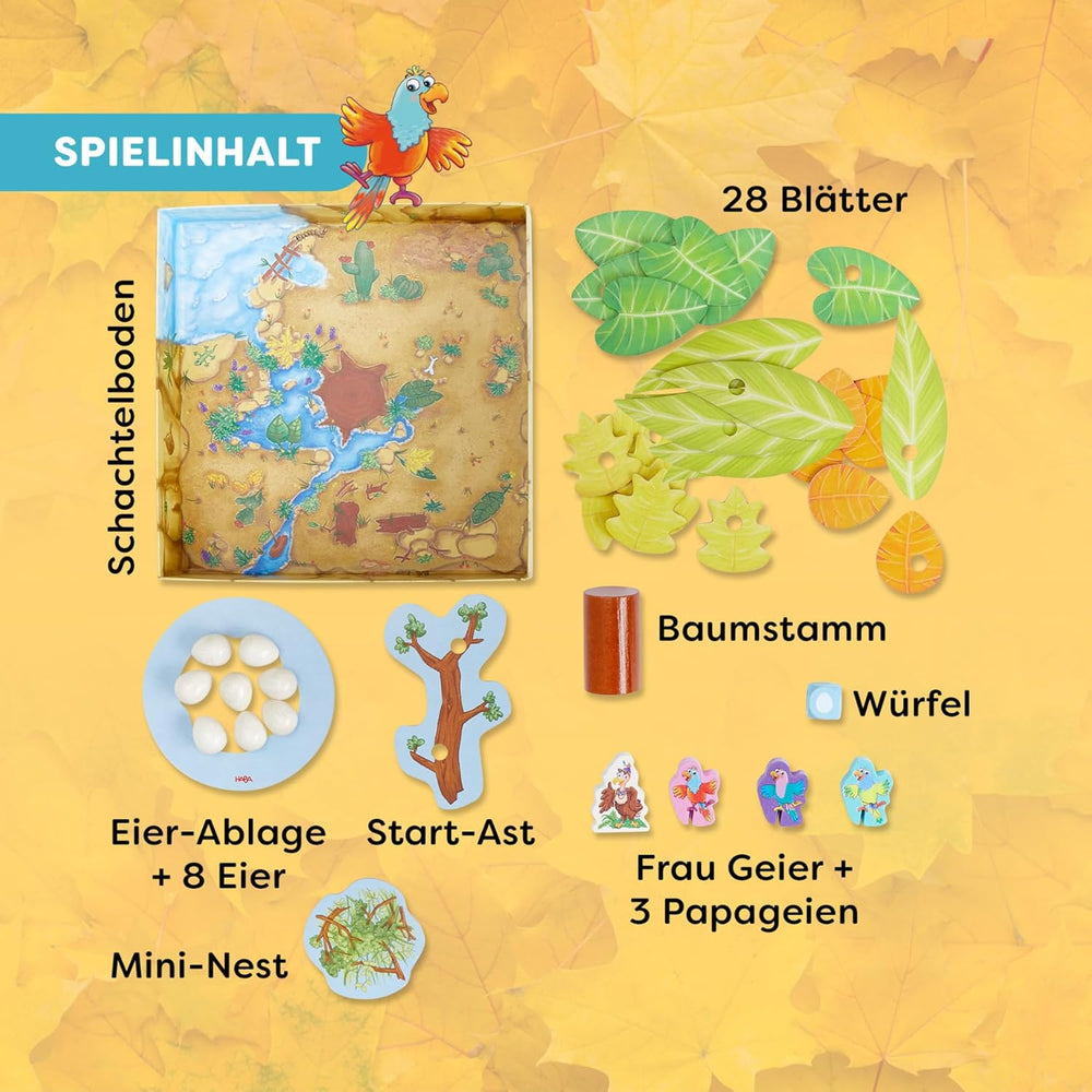 HABA Wehe mir, Lady Eagle! – Spannendes Nestbau-Geschicklichkeitsspiel aus Holz für Kinder ab 3 Jahren – 2011720001
