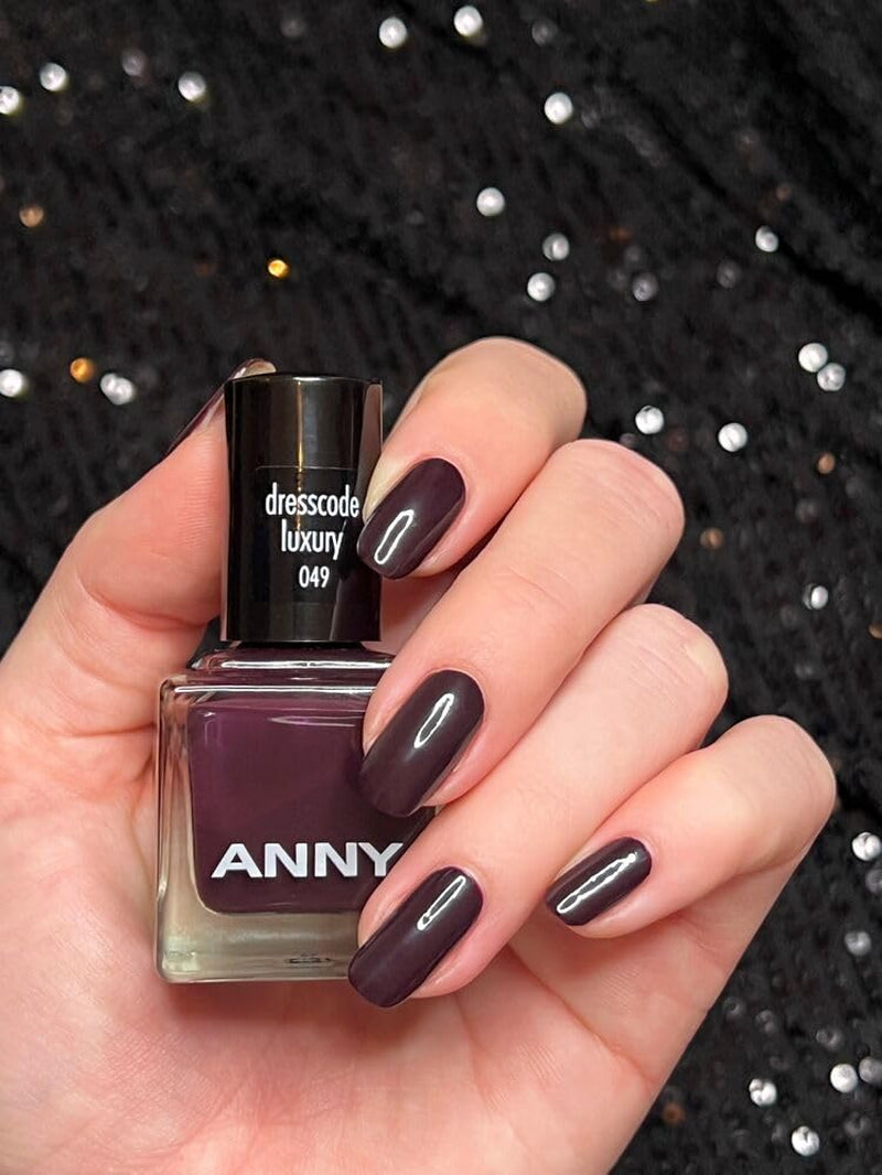 ANNY Nagellack – Hochwertiger farbiger Nagellack mit langanhaltendem Glanz, splitterfest und schnell trocknend, Farbe: Dresscode Luxury – 15 ml