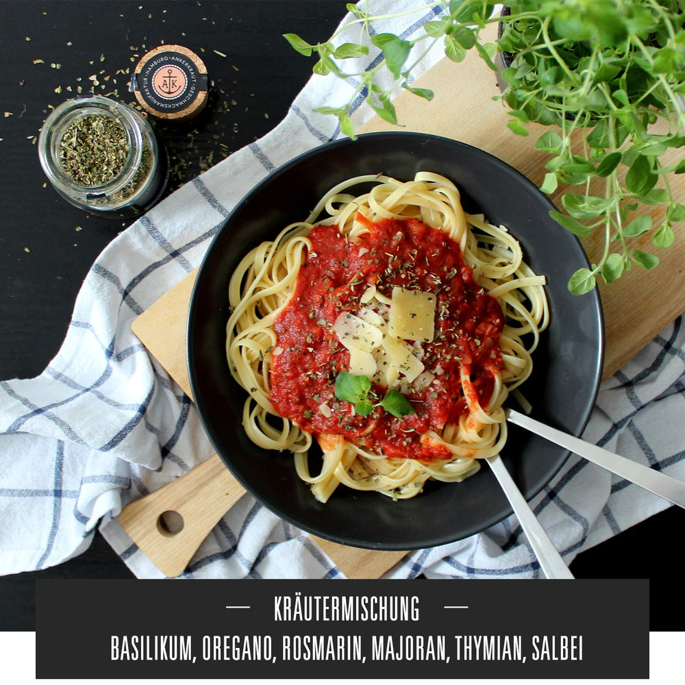 Ankerkraut Italienische Kräuter, mediterranes Universalgewürz für Pasta, Pizza und Salat, 25 g im Korkenglas