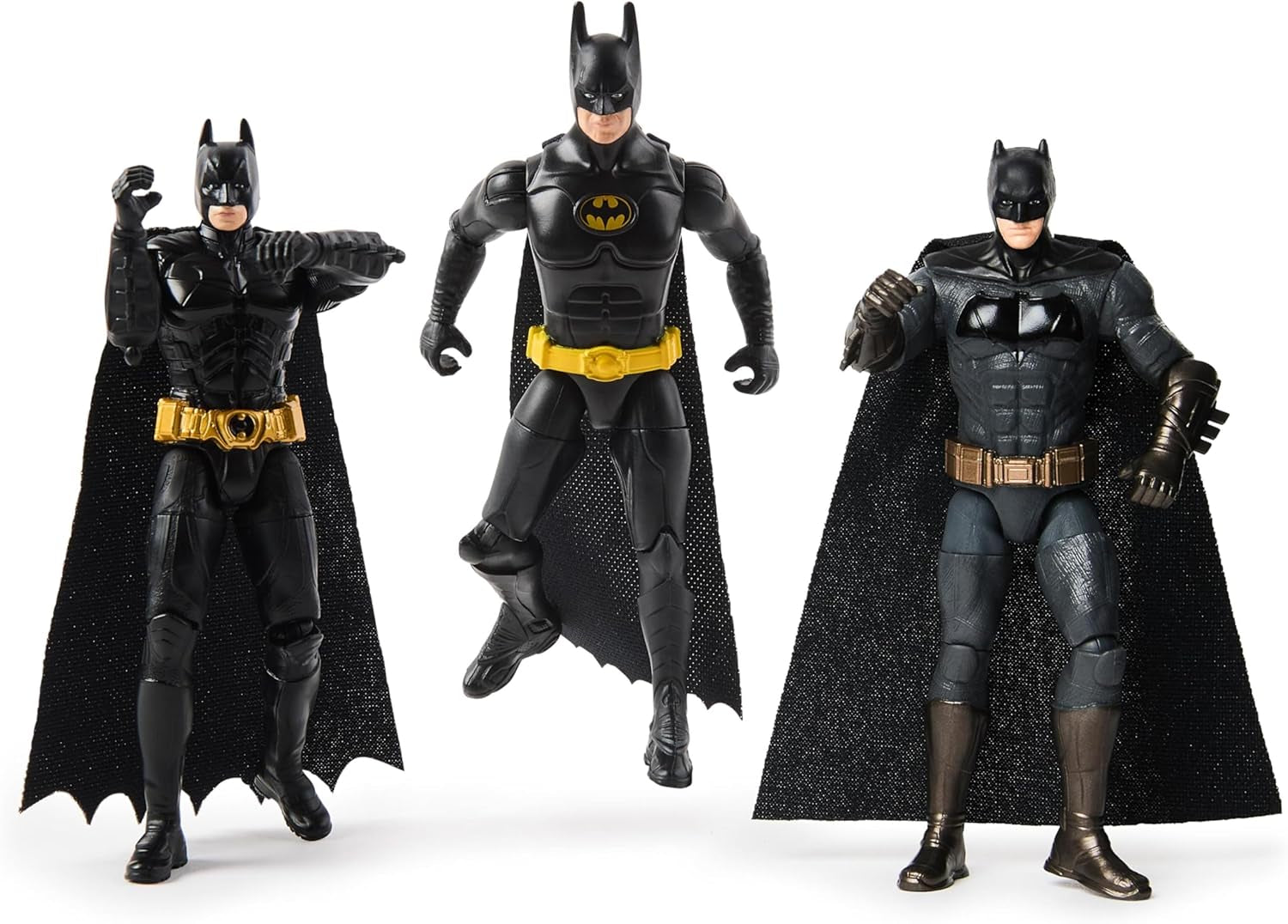 Set Ultimate Batman cu 3 figurine Batman (10 cm) din filmele Batman Returns, The Dark Knight și Batman V. Superman. De la 3 ani Action figures Naty Shop