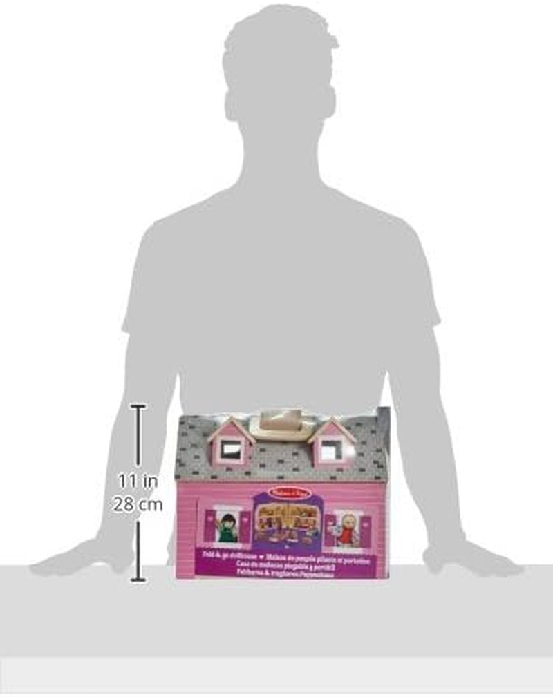 Casa de păpuși Melissa & Doug de pliat și luat cu tine | Casă de păpuși și păpuși | Playsets | 3+ | Cadou pentru băieți sau fete Casute de papusi Naty Shop