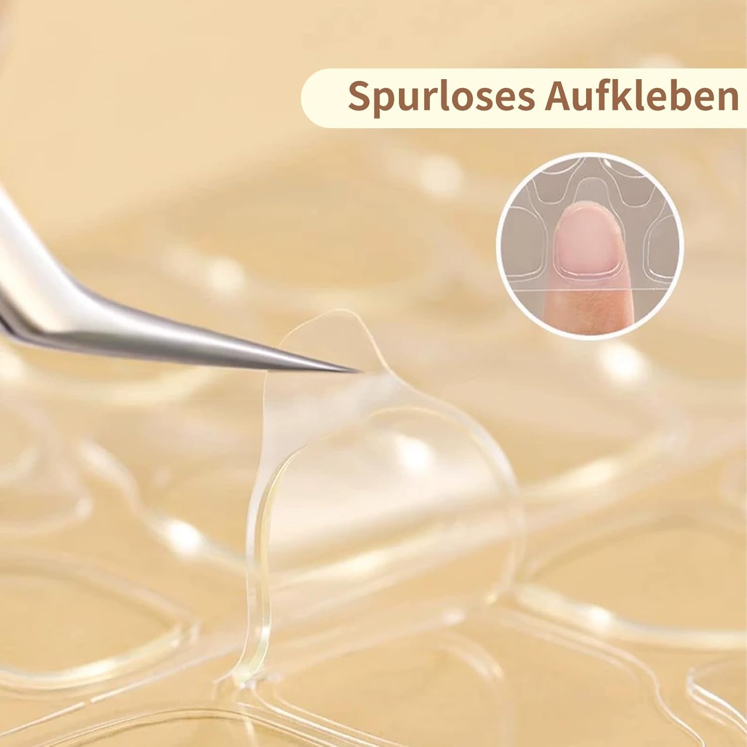 20 de tablete adezive pentru unghii cu jeleu – tampoane adezive transparente, puternice, cu două fețe, impermeabile, reutilizabile, pentru unghii prinse prin presare, set manichiură DIY, accesorii pentru unghii