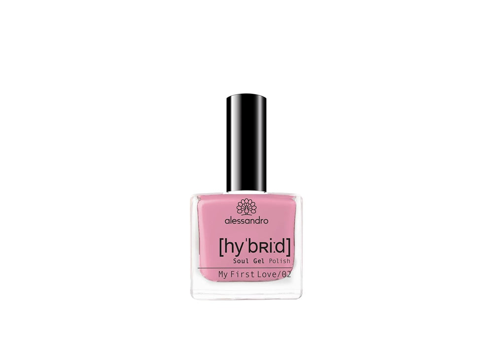 HYBRID-Nagellack alessandro Pink Melon – leuchtender Rosaton mit feinen Glitzerpartikeln – Perfekte Nägel in nur 3 Schritten, ohne LED – hält bis zu 10 Tage! 8 ml