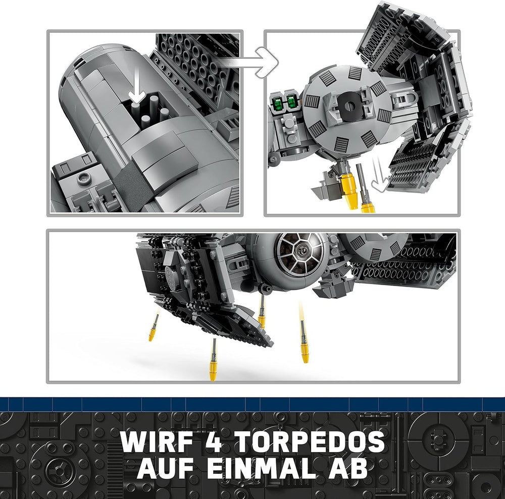 LEGO Star Wars TIE-Bomber-Modellbausatz mit Darth Vader-Minifiguren mit Lichtschwert und Gonk-Droide, Starfighter-Bauspielzeug als Geschenk 75347 Bausets Besuchen Sie den LEGO-Store