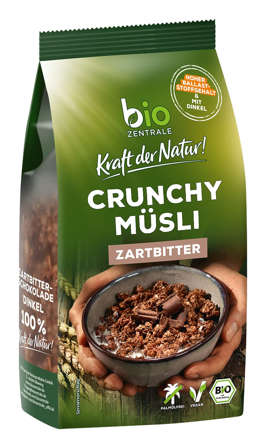Knuspriges Müsli mit Beeren Biozentrale | 375 g Bio-Müsli | Ideal zum Frühstück und für die Tasse Müsli zum Mitnehmen | Eine Alternative zu Müsliriegeln