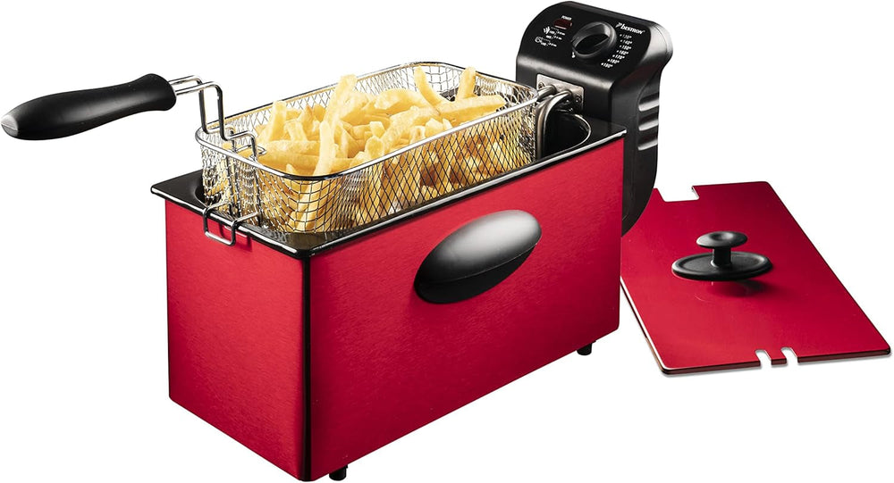 Bestron Ölfritteuse mit Kaltzonentechnologie, 3,5 Liter, 2000 Watt Appliances Naty Shop Red Single