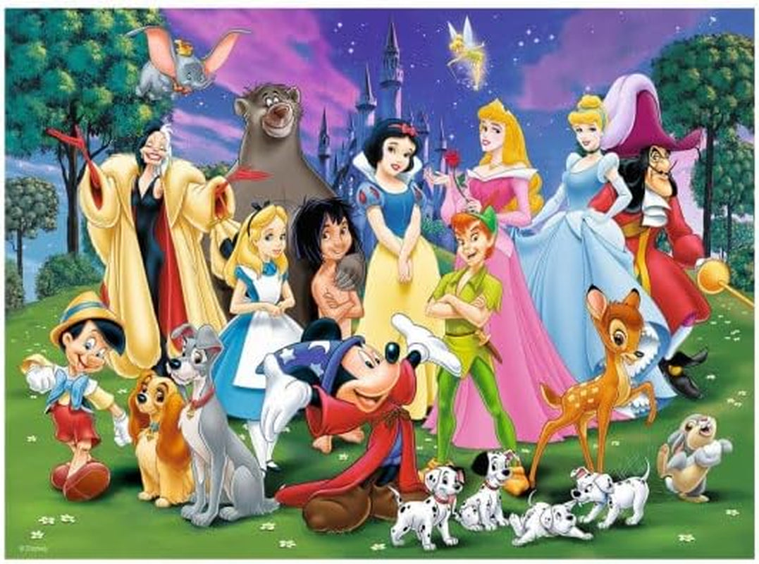Ravensburger puzzle pentru copii - 12698 Disney favourites - Puzzle Disney pentru copii de peste 8 ani, cu 200 de piese în format XXL Puzzle Naty Shop