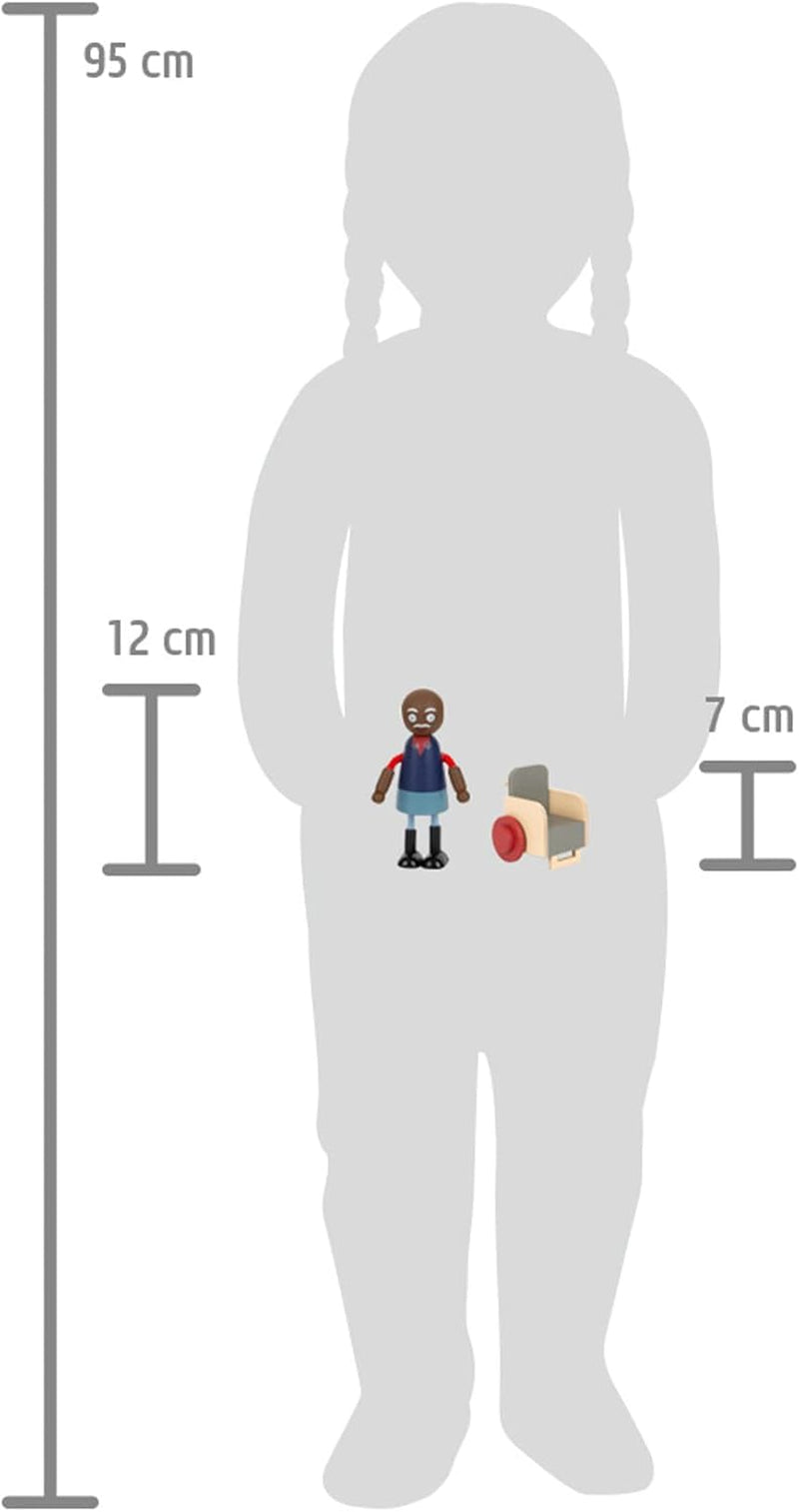 small foot Biegepuppen-Familie Diversität, 6 Puppen aus Holz unterschiedlichen Alters, Geschlechts und Hautfarbe, 12396