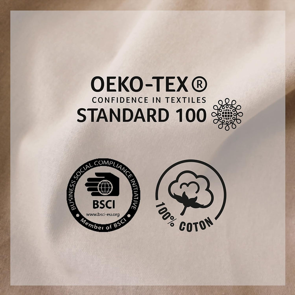 Steppdecke mit 4 Noppen, Jute, 90 x 190 cm, Ton, 2007AGCHLJT090190, 90 x 190 cm Steppdecken und Steppdecken Naty Shop