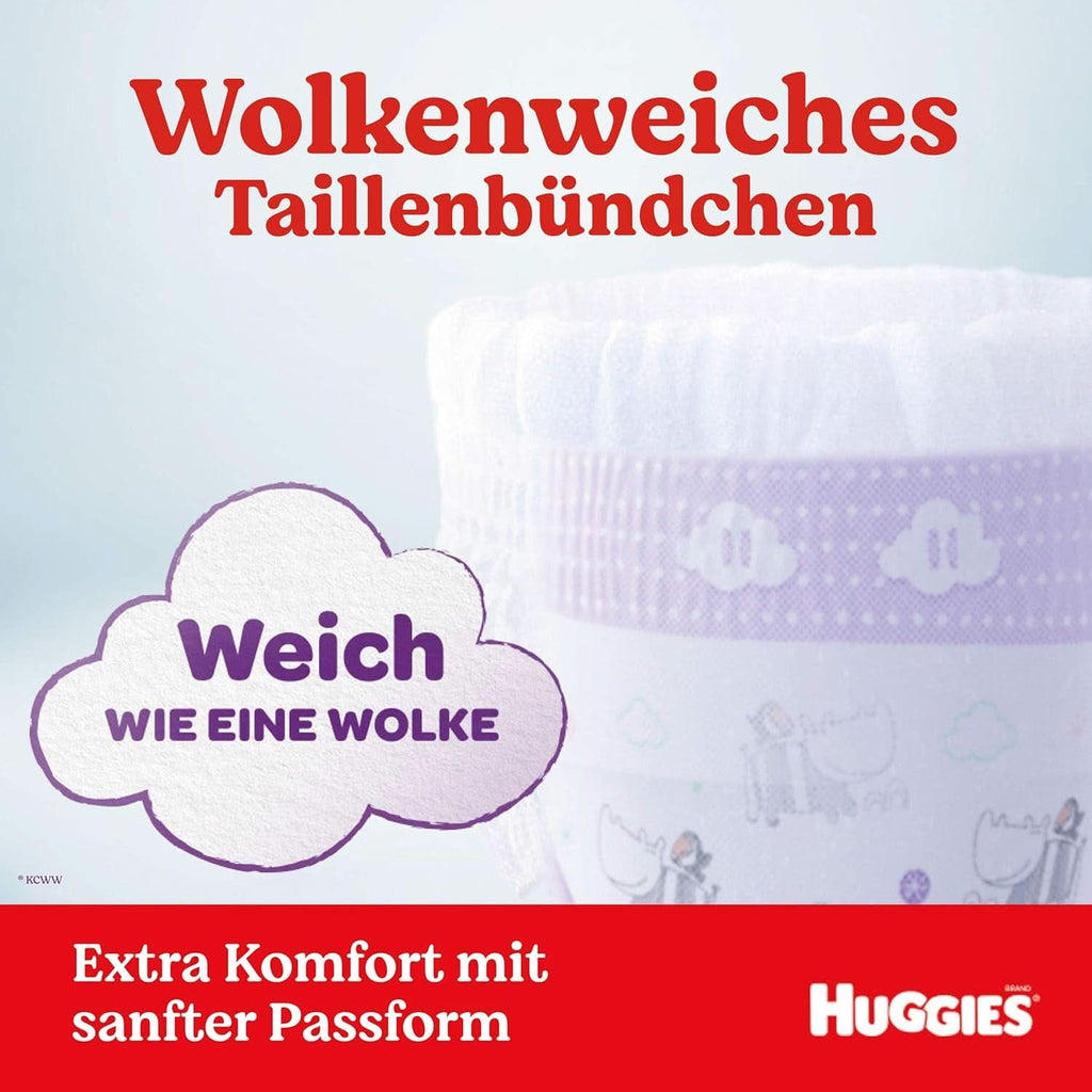 Huggies Ultra Comfort Pants, mărimea 5, 12 - 17 kg, Pentru copii activi, Cu indicator de umezeală și tehnologie cloud waistband, 128 scutece Mama si Copilul Naty Shop