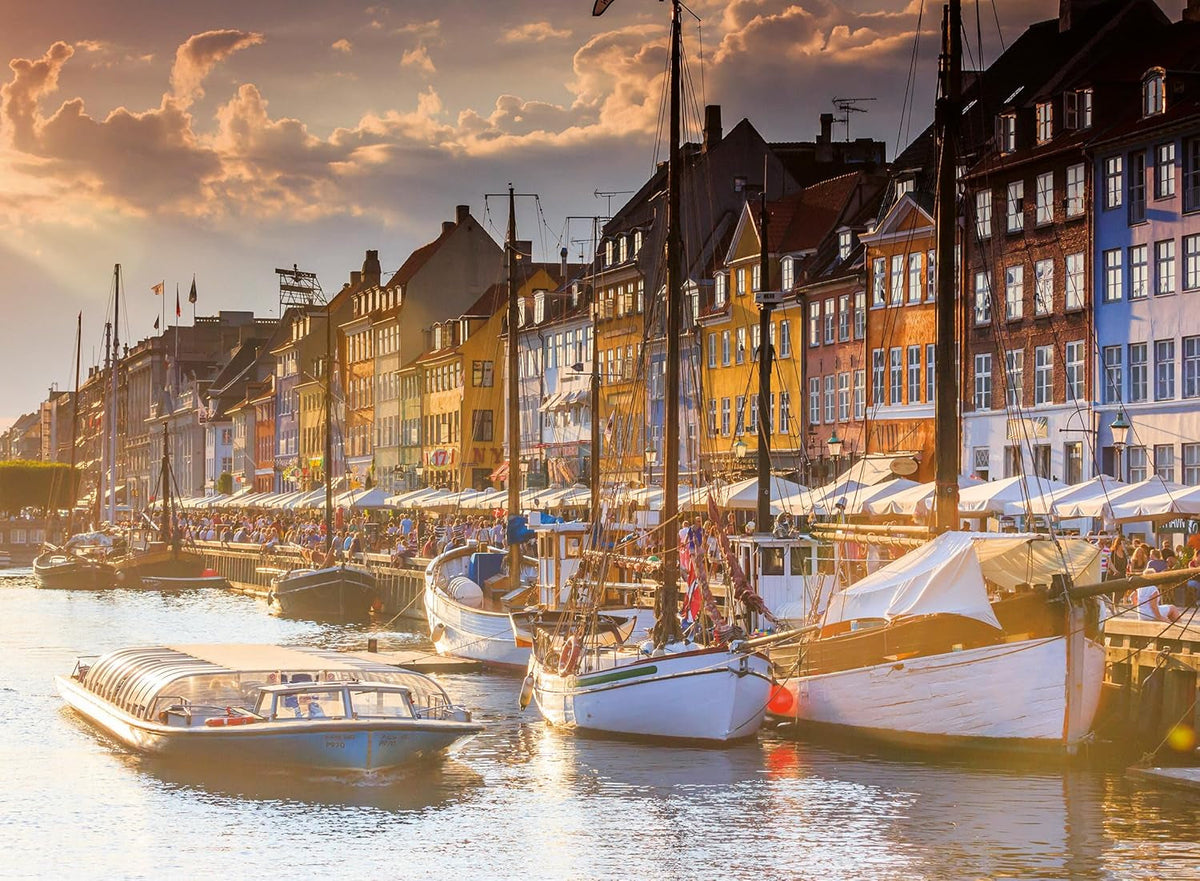 Ravensburger Puzzle 12000846, Locuri scandinave - Apus de soare în Copenhaga - puzzle jigsaw de 500 de piese pentru adulți și copii de peste 12 ani Puzzle Naty Shop Titlu implicit