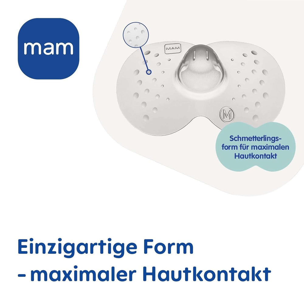 MAM Stillhütchen Größe S (Ø 17 Mm) Im 2Er-Set, Extra Weiche Brusthütchen Zum Schutz Beim Stillen, Brustwarzenschutz Für Maximalen Hautkontakt Zwischen Mutter Und Kind Accessories Food and Breastfeeding Bebe Naty Shop