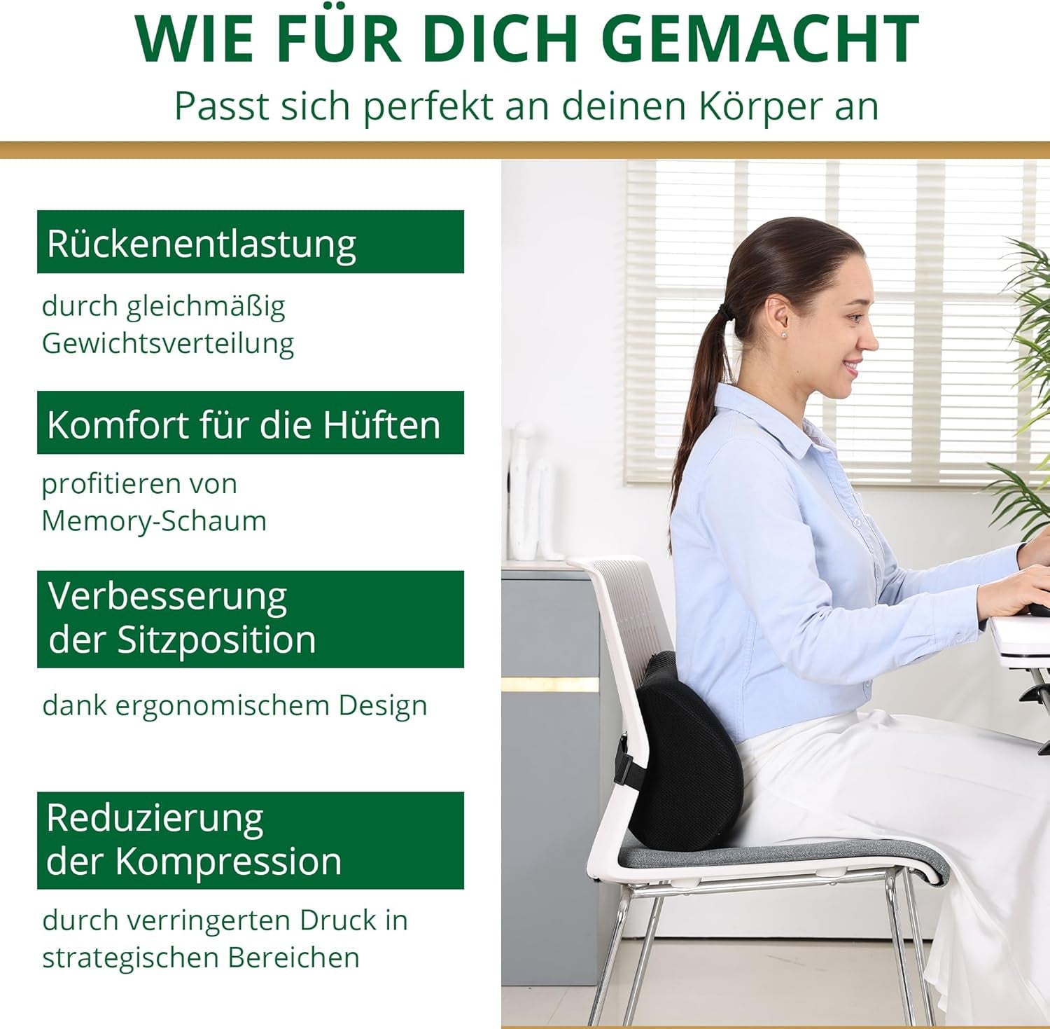 Pernă lombară Pernă de suport lombar din spumă cu memorie de cărbune Pernă pentru spătarul mașinii Pernă ergonomică de suport lombar Pernă pentru spătarul scaunului Pernă pentru scaune de birou, scaune de calculator, canapele, scaune auto Perne lombare Naty Shop