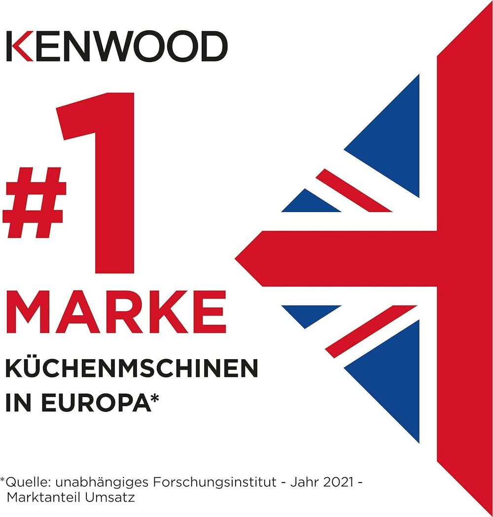 Kenwood Titanium Chef Baker KVC65.001WH, Küchenmaschine Mit Integrierter Waage, 1200 Watt, Inkl. 3-Teiligem Patisserie-Set, Spatel & Spritzschutz, Weiß Mama si Copilul Naty Shop