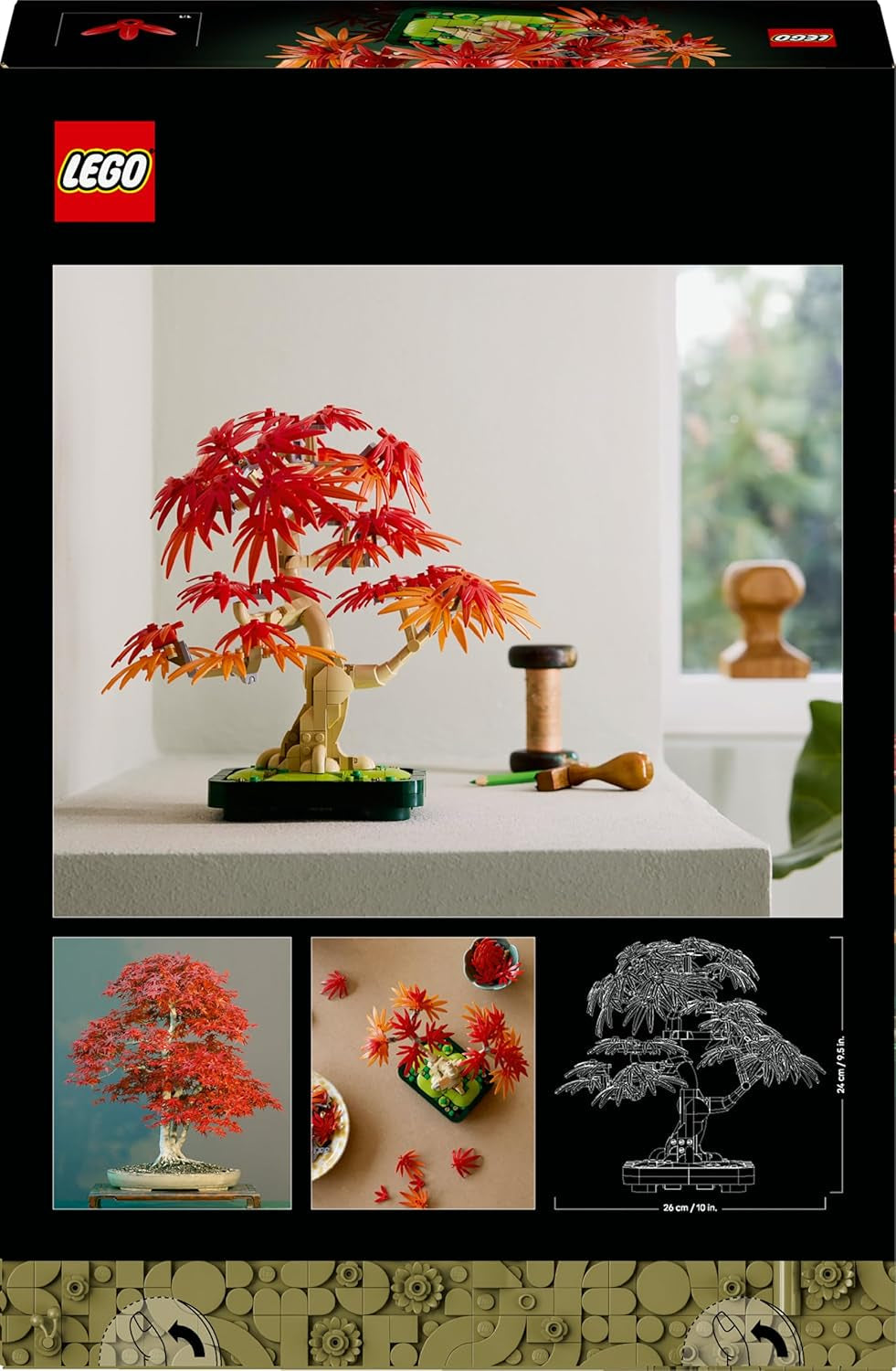 LEGO Botanicals Japanischer Rotahorn – Bonsai-Baum – Kunstpflanzen-Set mit roten und orangefarbenen Blättern, plus Schale – Heimdekoration – Geschenkidee für Erwachsene – 10348 Bausets Besuchen Sie den LEGO-Store