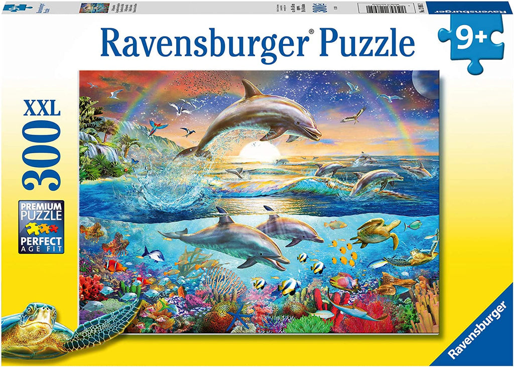 Ravensburger puzzle pentru copii - 12895 Paradisul delfinilor - Puzzle pentru copii de peste 9 ani, cu 300 de piese în format XXL Puzzle Naty Shop