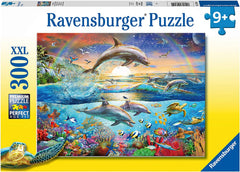 Ravensburger puzzle pentru copii - 12895 Paradisul delfinilor - Puzzle pentru copii de peste 9 ani, cu 300 de piese în format XXL Puzzle Naty Shop