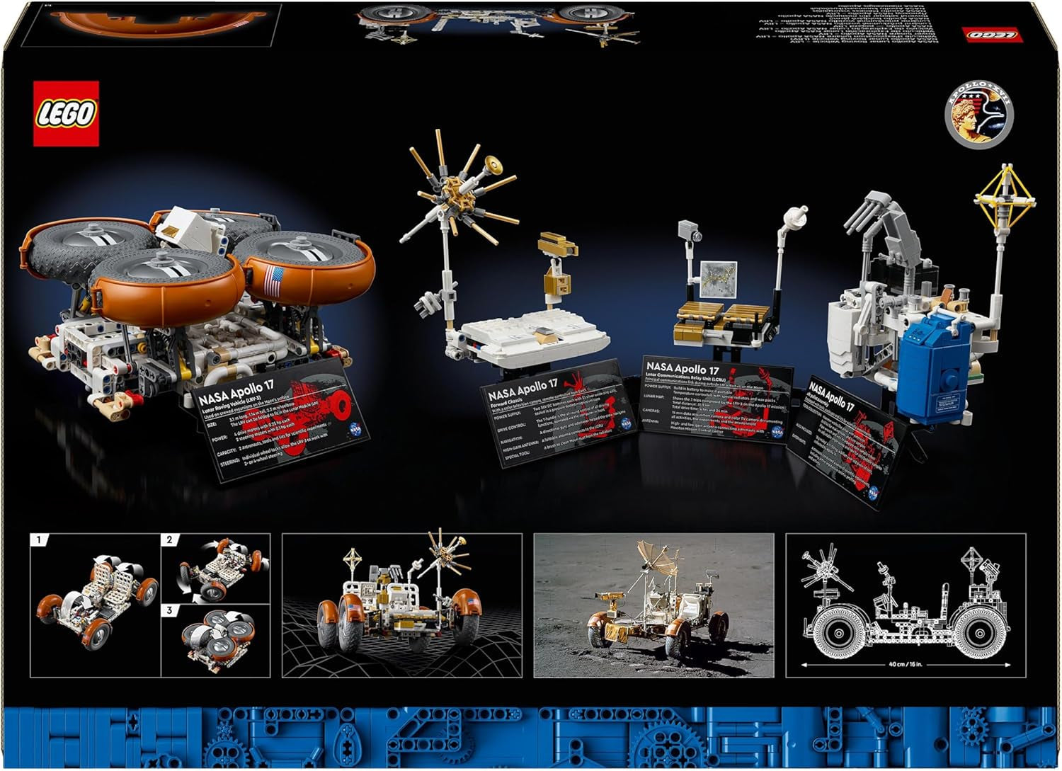 LEGO Technic NASA Apollo Lunar Roving Vehicle (LRV), Mondrover-Modell für Erwachsene, Weltraum-Sammelobjekt für Wissenschaftsbegeisterte, Bauspielzeug, Raumfahrzeugmodell 42182 Bausätze Besuchen Sie den LEGO-Store