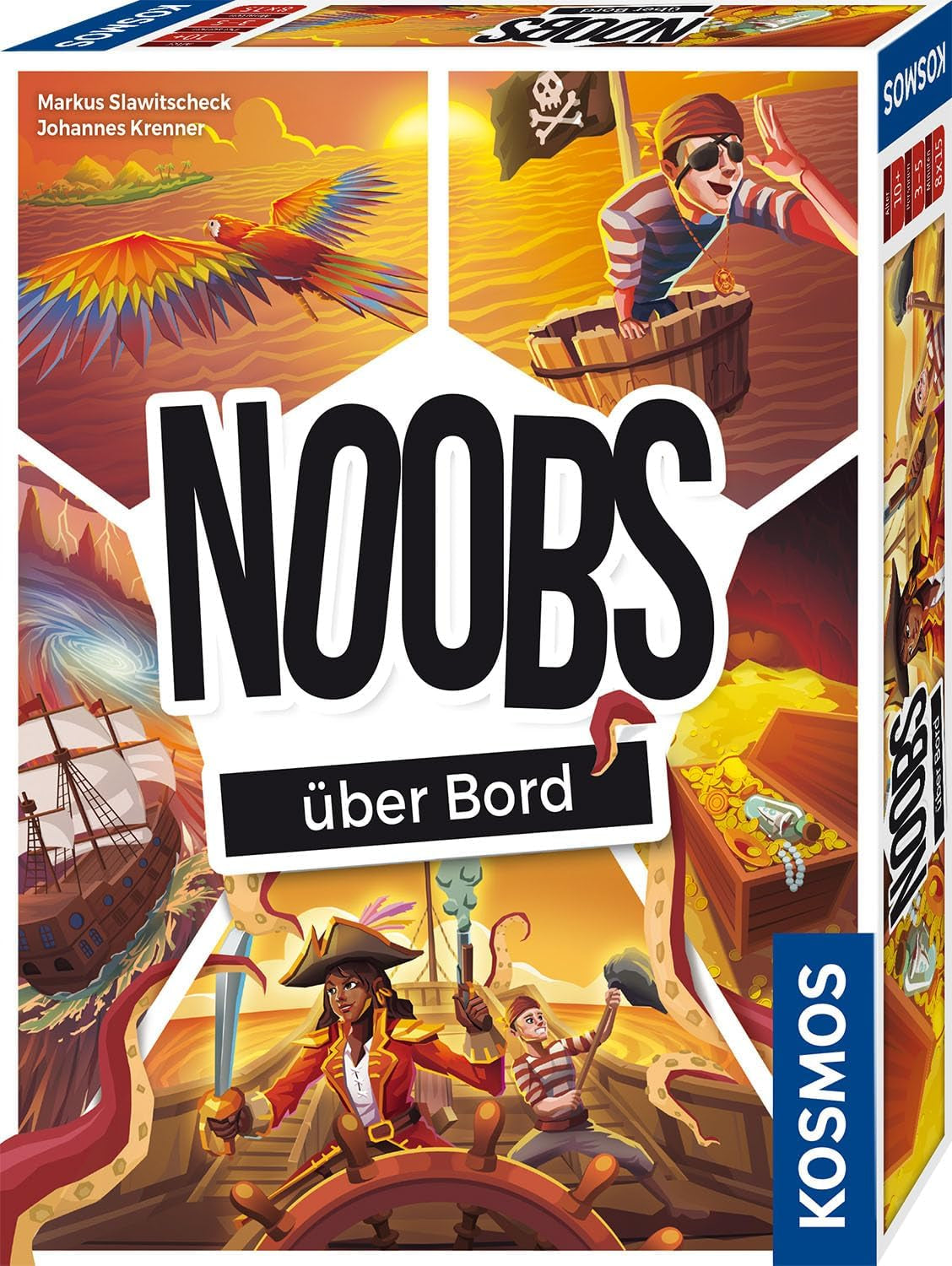 Kosmos 683771 Noobs - În spațiu, stăpâniți misiunile spațiale împreună, joc de cărți distractiv și comunicativ, pentru 3-5 jucători, cu vârsta de la 10 ani în sus, joc de petrecere, joc de călătorie, suvenir, mic cadou